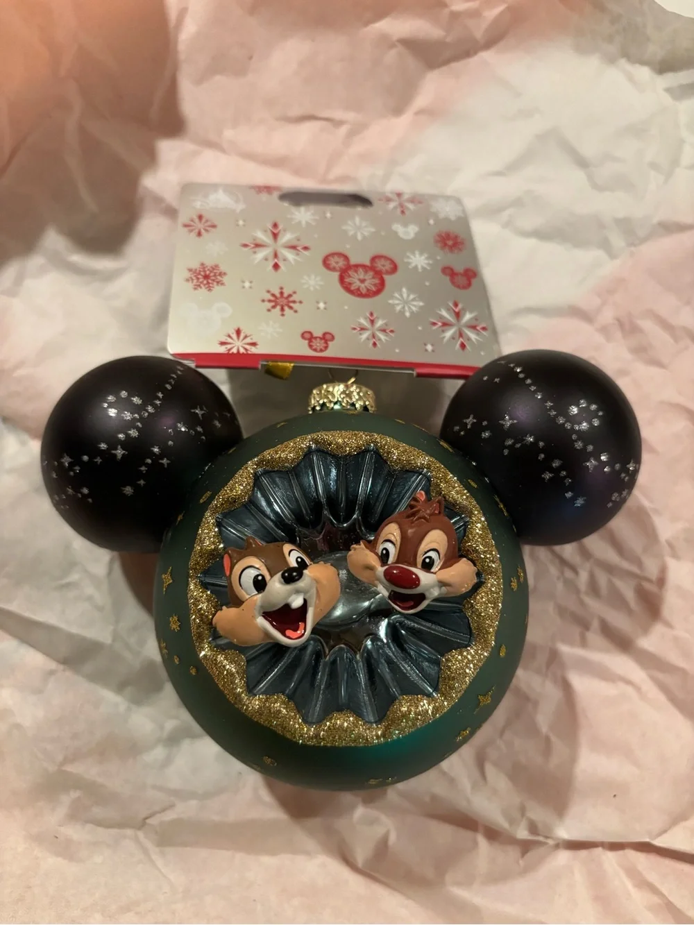 Disney Chip 'n' Dale Mickey Ear Holiday Ornament - Christmas